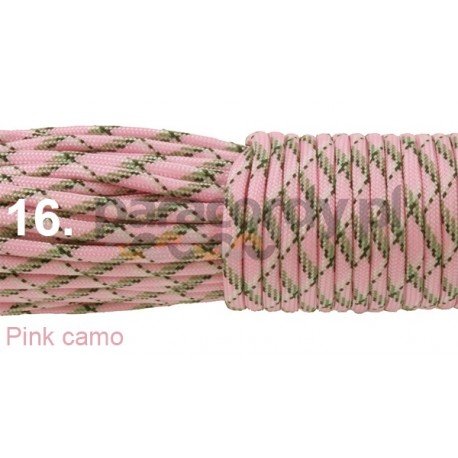 Paracord 550 linka kolor pink camo