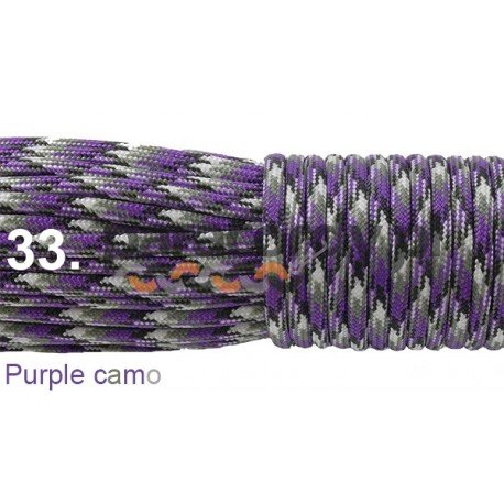 Paracord 550 linka kolor purple camo
