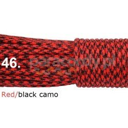 Paracord 550 linka kolor red black camo