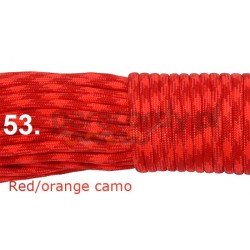 Paracord 550 linka kolor red orange camo