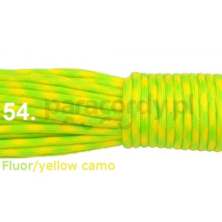 Paracord 550 linka kolor fluor yellow camo