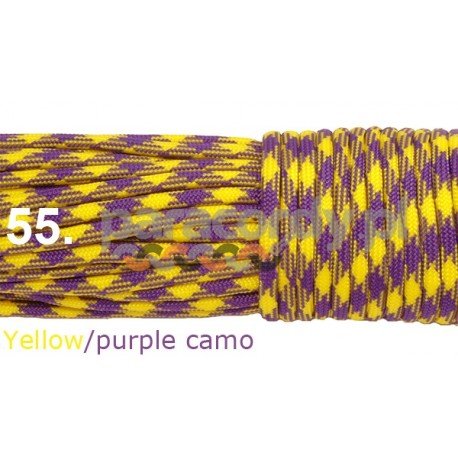 Paracord 550 linka kolor yellow purple camo