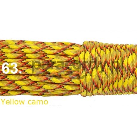 Paracord 550 linka kolor yellow camo