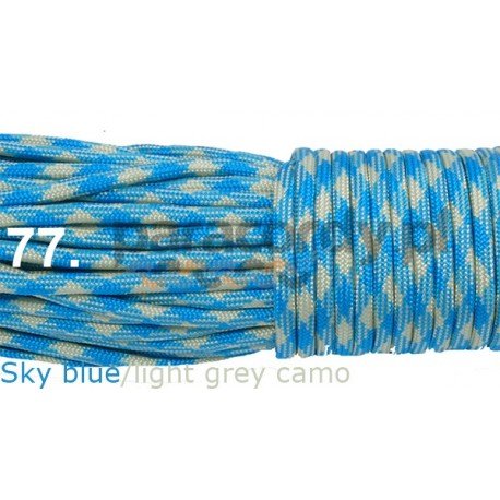 Paracord 550 linka kolor sky blue light gray camo