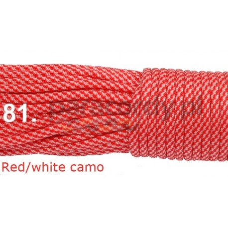 Paracord 550 linka red white camo