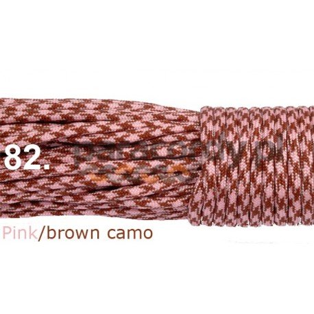 Paracord 550 linka pink brown camo