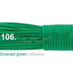 Paracord 550 linka kolor emerald reflective