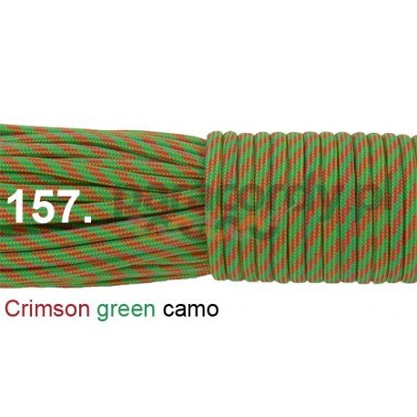 Paracord 550 linka kolor crimson green camo