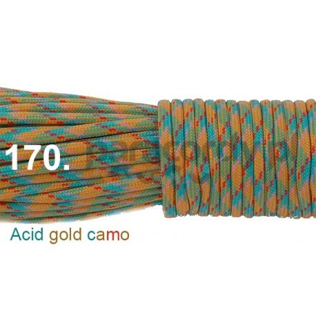 Paracord 550 linka kolor acid gold camo