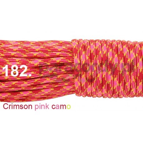 Paracord 550 linka kolor crimson pink camo