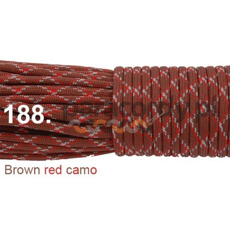 Paracord 550 linka kolor brown red camo