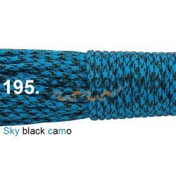 Paracord 550 linka kolor sky black camo