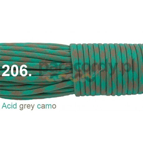 Paracord 550 linka kolor acid grey camo
