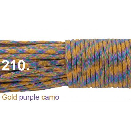 Paracord 550 linka kolor gold purple camo