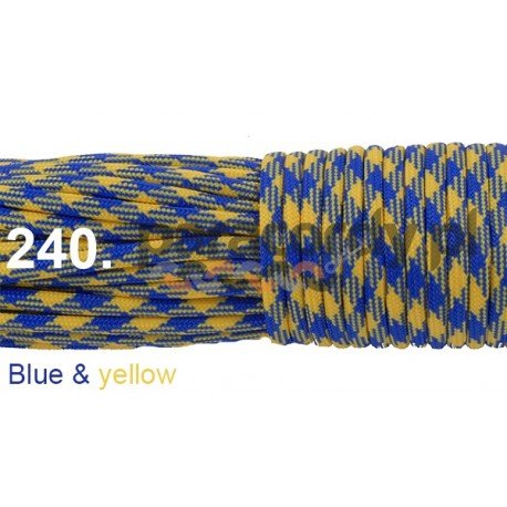 Paracord 550 linka kolor blue & yellow