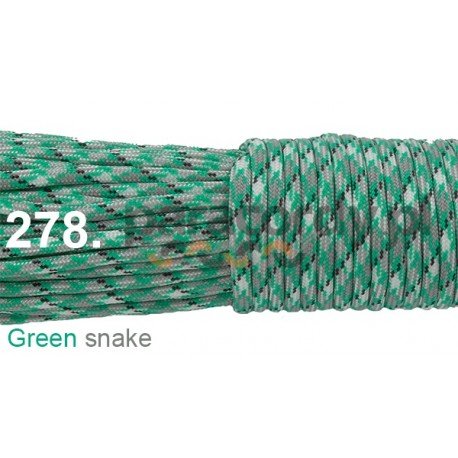 Paracord 550 linka kolor green snake