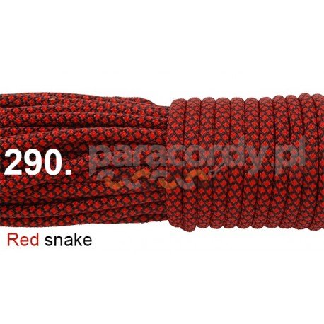 Paracord 550 linka kolor red snake