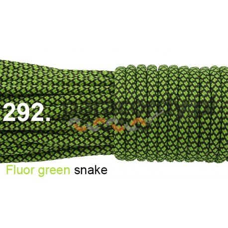 Paracord 550 linka kolor fluor green snake